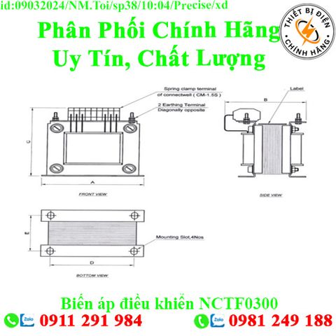 Biến áp điều khiển NCTF0300