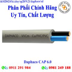 Daphaco CAP 6.0 : Cáp điện lực hạ thế 1 lõi, ruột đồng 0,6/1 kV