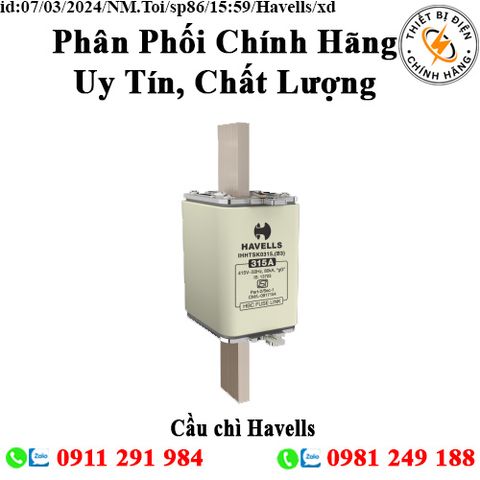 Cầu chì Havells type CD01 32A-250A