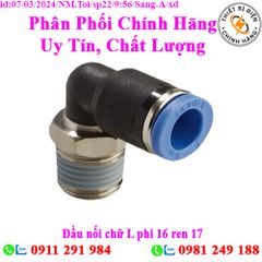 Đầu nối chữ L phi 16 ren 17 Sang-A GPL1603