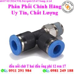 đầu nối chữ T hai đầu ống phi 12 ren 17 Sang-A GPST1203