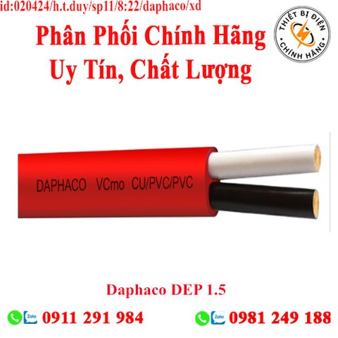 Daphaco DEP 1.5 : Dây đôi mềm oval dẹp, ruột đồng 300V