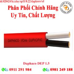 Daphaco DEP 1.5 : Dây đôi mềm oval dẹp, ruột đồng 300V