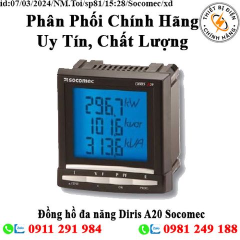 Đồng hồ đa năng Diris A20 Socomec 48250402