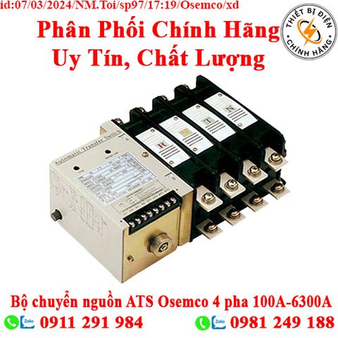 Bộ chuyển nguồn ATS Osemco 4 pha 100A-6300A