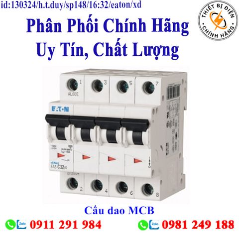 Cầu dao MCB FAZ-C20/4 Eaton