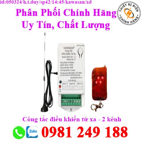 Công tắc điều khiển từ xa - 2 kênh RF2K12V