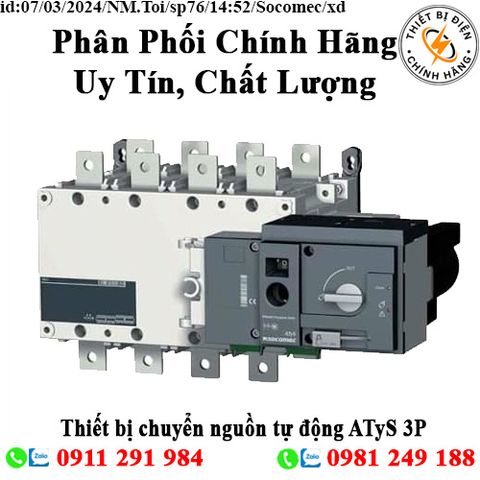 Thiết bị chuyển nguồn tự động ATyS 3P 160A-3200A