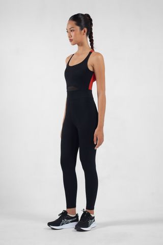 UniqFit | Set Jumpsuit Dài Cool Peel -  Đen Đỏ