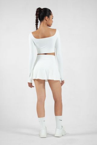 UniqFit | Set Tập Thể Thao Cool Peel Tennis Skirt - Trắng