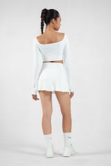 UniqFit Set Tập Thể Thao Cool Peel Tennis Skirt Trắng