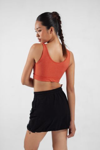 UniqFit Áo Tập Nữ Cool Peel Nhún Ngực Vàng Cam