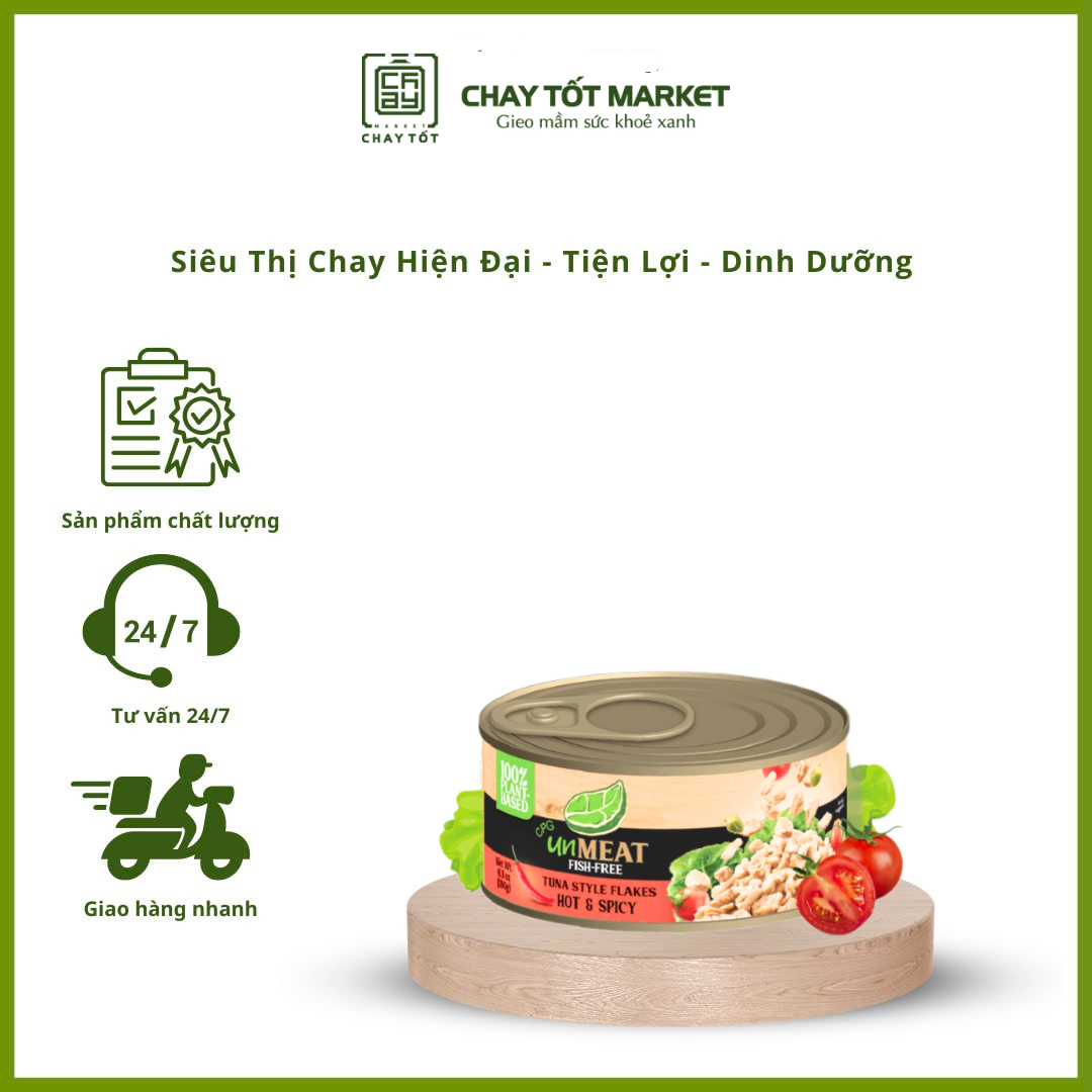 Cá Ngừ Chay Xắt Lát Ngâm Dầu Cay - Unmeat