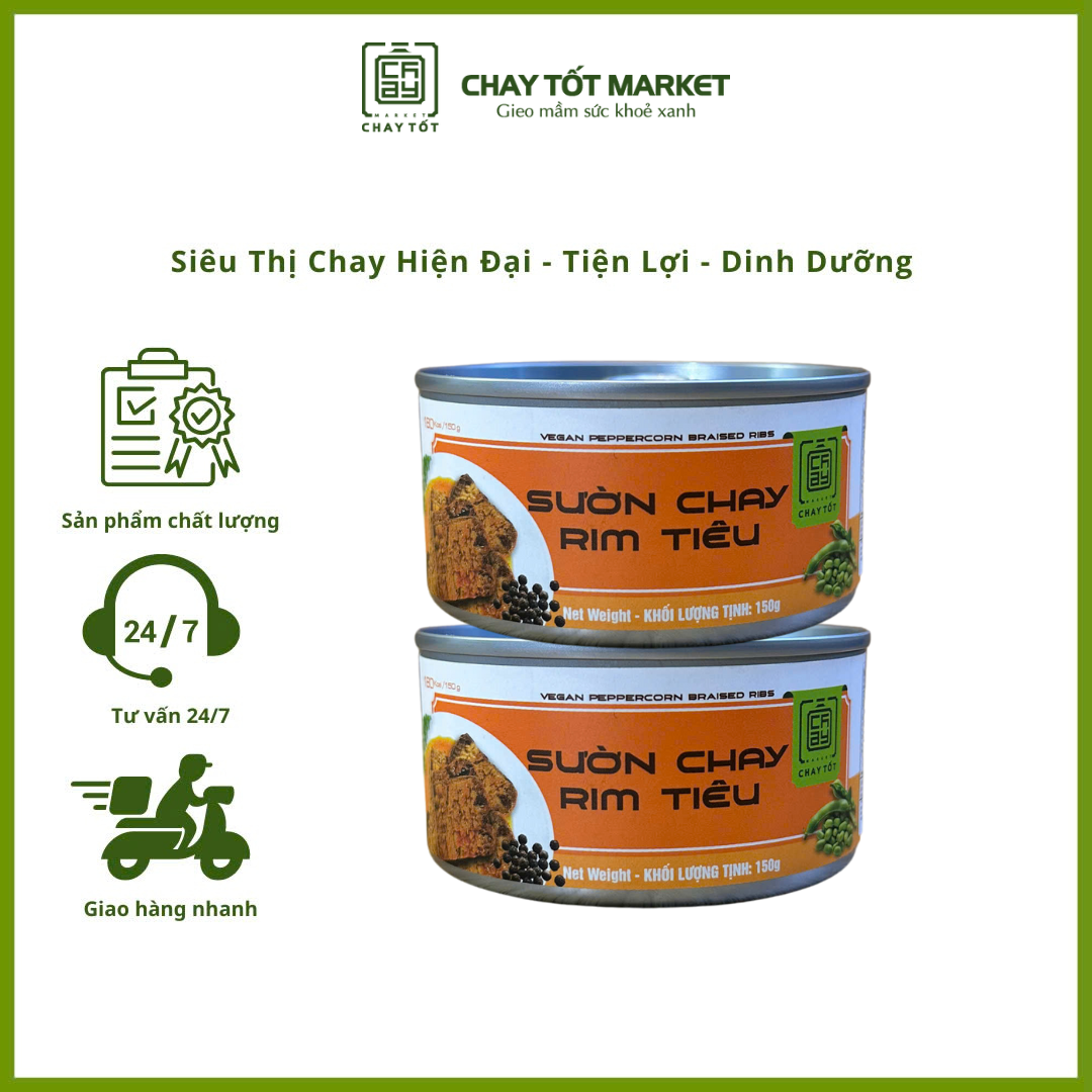 Combo 2 hộp Sườn Chay Rim Tiêu - CTM