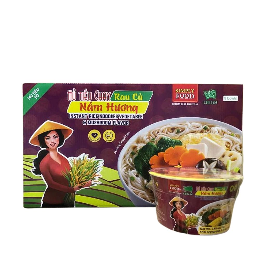 Thùng 9 Tô Hủ Tiếu Chay Rau Củ Nấm Hương - Lá Bồ Đề