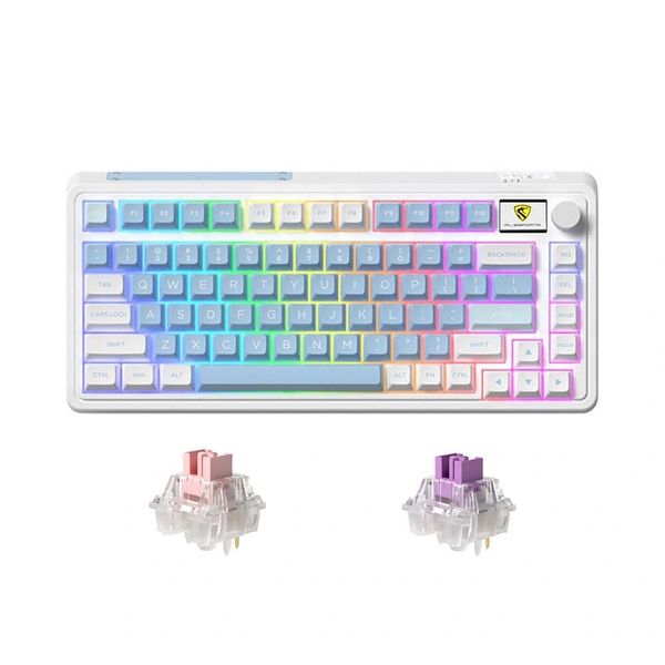 Bàn phím cơ không dây FL-Esports CMK75 SAM Lake Placid Blue 3 Mode Led RGB HotSwap