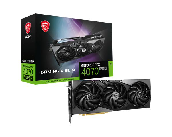 Card màn hình MSI GeFore 4070 SUPER 12G GAMING X SLIM