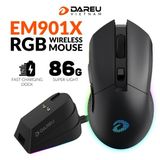 Chuột DareU EM901X RGB Superlight Wireless Black