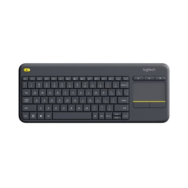 Bàn phím Logitech K400 Plus (ĐEN, WIRELESS, TOUCHPAD, 920-007165)