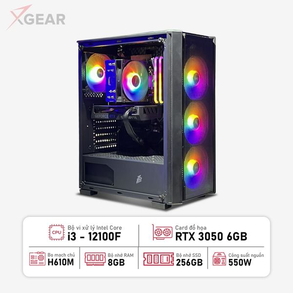 PC Gaming Xi3 Gigabyte 3050 (i3 12th/ VGA 3050 6GB/ SSD 256Gb PCIe)