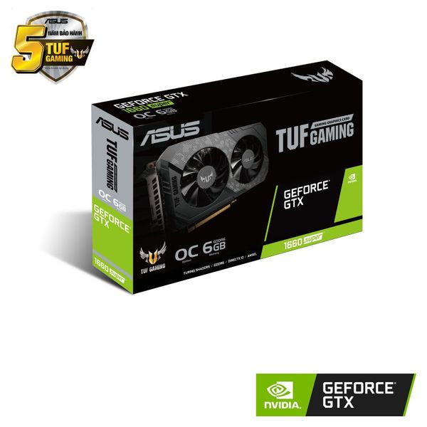 VGA Asus TUF Gaming GeForce GTX 1660 Super OC 6GB (TUF-GTX1660S-O6G-GAMING)