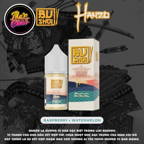  Bushou Saltnic Hanzo 30ml - Tinh Dầu Pod Vape Chính Hãng 