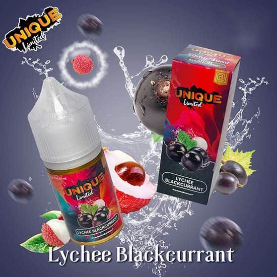  Unique Limited Saltnic Lychee Blackcurrant 30ml - Tinh Dầu Pod Vape Chính Hãng 