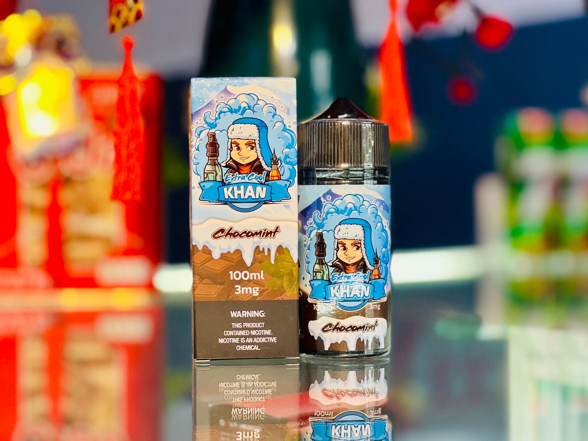  Extra Cool Khan Freebase Chocomint 100ml - Tinh Dầu Pod Vape Chính Hãng 