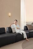 SOFA | Bộ Ghế Sofa bọc da Bò hiệu Kuka Home 9652