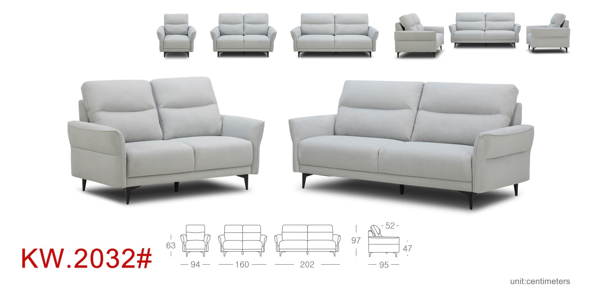 FABRIC SOFA | Bộ Ghế Sofa bọc Vải hiệu Kuka Home KW.2032