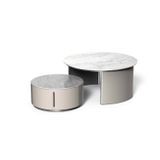 Bàn trà tròn đôi mặt đá KuKa Home 3155TD