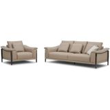 Bộ ghế sofa bọc da bò KuKa Home 8177