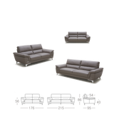 Ghế sofa bọc da bò KuKa Home 1893B