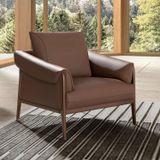 Ghế sofa đơn bọc da bò KuKa Home 8192