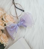 Kẹp tóc nơ voan tím cho bé gái SOLMI 19