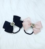 Dây buộc tóc nơ đính đá thời trang SOLMI 23