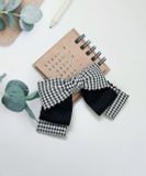 Kẹp tóc nơ kẻ ca rô thời trang SOLMI 54