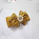 Cặp tóc bấm nơ họa tiết hoa ruy băng đính đá thời trang SOLMI 45