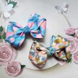 Cặp tóc bấm nơ ruy băng họa tiết vintage mùa hè thời trang SOLMI 39