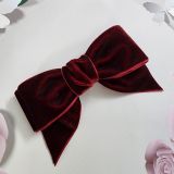 Kẹp tóc nơ nhung kiểu dáng đơn giản thời trang SOLMI 110