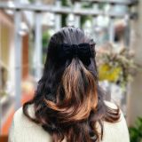 Kẹp tóc nơ nhung kiểu dáng đơn giản thời trang SOLMI 110
