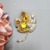 Cài áo đính kết thủ công chiếc lá mùa thu SOLMI 114