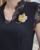 Cài áo đính kết thủ công chiếc lá mùa thu SOLMI 114