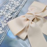 Kẹp tóc nơ tiểu thư màu be thời trang SOLMI 127