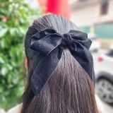 Kẹp tóc nơ nhung đuôi dài phong cách thời trang SOLMI 139