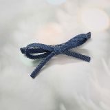 Kẹp tóc mảnh nơ denim nhẹ nhàng thời trang SOLMI 151