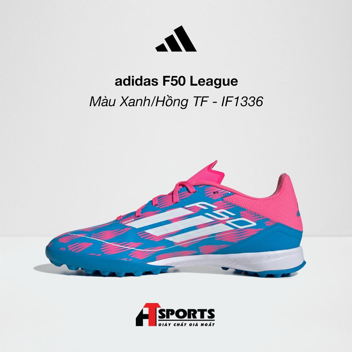 adidas F50 League - Màu Xanh/Hồng TF - IF1336