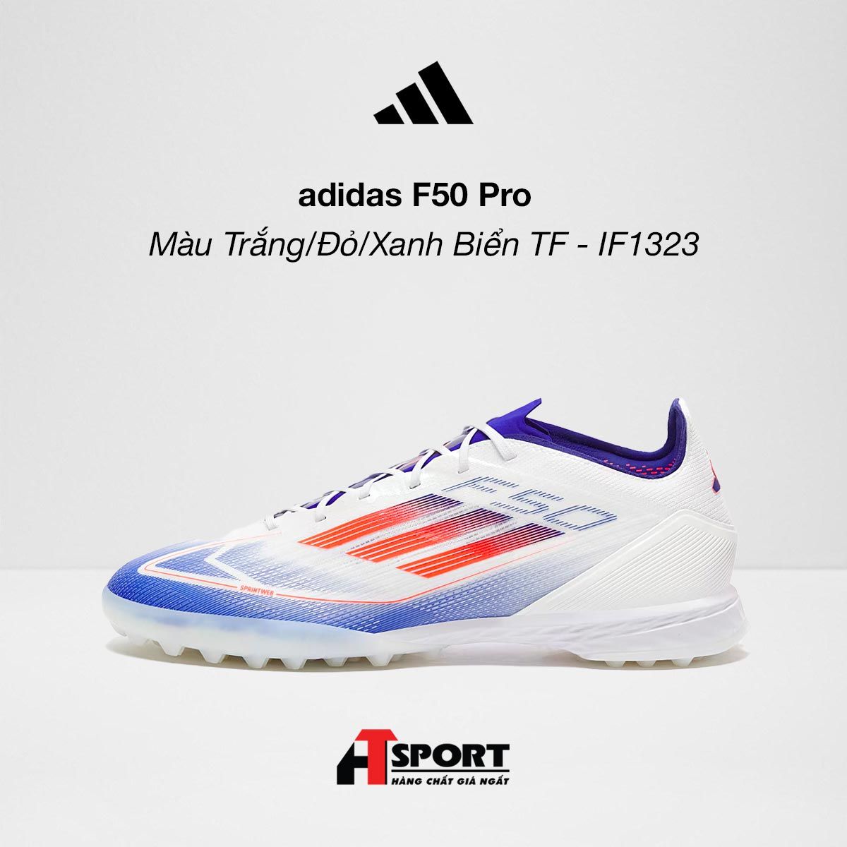 adidas F50 Pro Màu Trắng Xanh Biển TF - IF1323