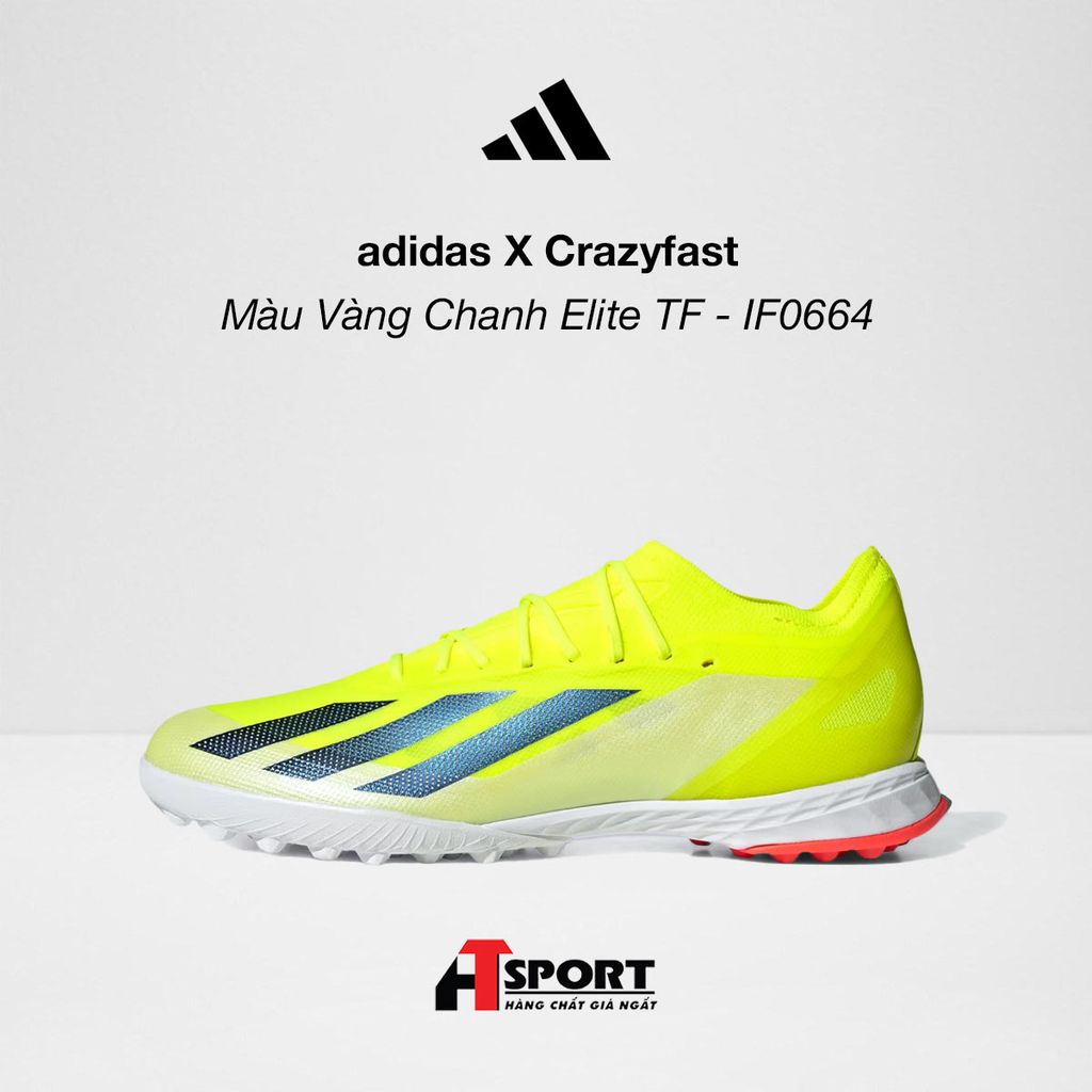  adidas X CrazyFast Màu Vàng Chanh Elite TF - IF0664 