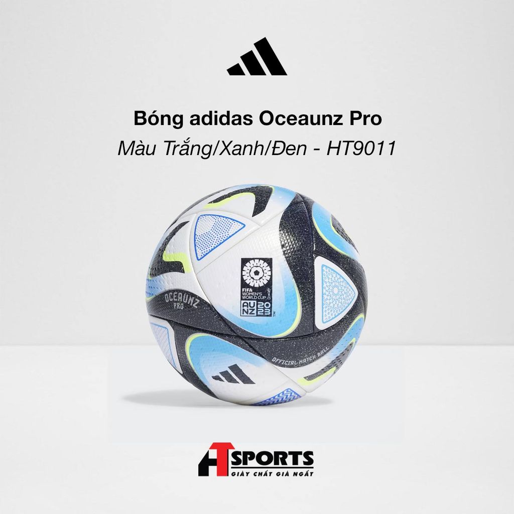 Bóng adidas Oceaunz Pro - Màu Trắng/Xanh/Đen - HT9011